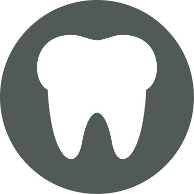 Beyaz dişin vektör çizimi