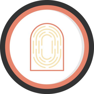 Modern b 'nin vektör illüstrasyonunda parmak izi simgesi yok