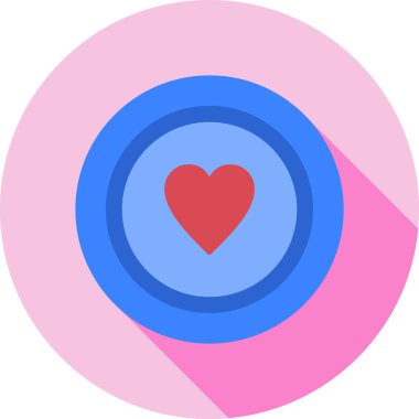 Kalp. Web simgesi basit illüstrasyon