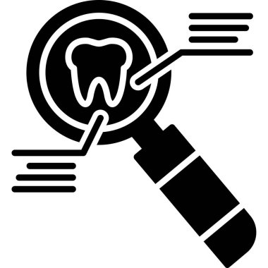 dişçi simgesi modern vektör illüstrasyonu