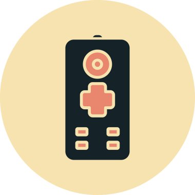 Uzaktan kumanda simgesi. düz dizayn. vektör illüstrasyonu.