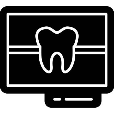Diş simgesi, vektör illüstrasyonu