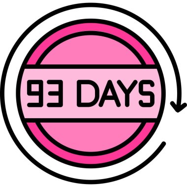 95 gün kaldı, vektör illüstrasyon tasarımı