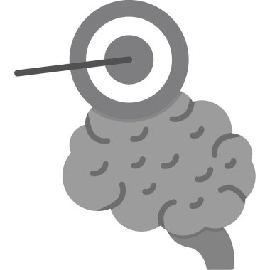 Beyin simgesi, basit illüstrasyon