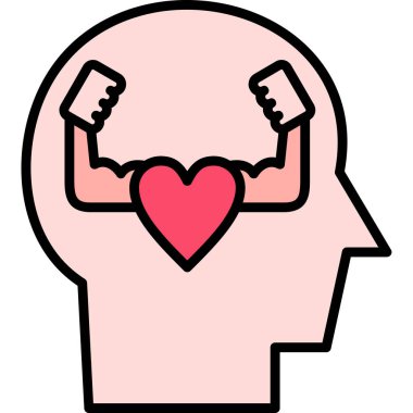 beyin ikonu vektör illüstrasyonu