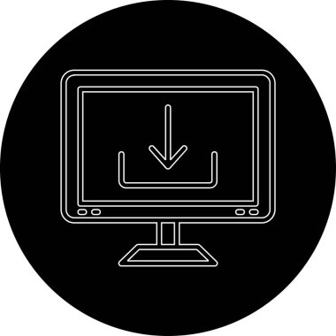 Dizüstü bilgisayar simgesi, vektör illüstrasyon tasarımı