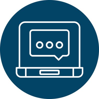 Dizüstü bilgisayar simgesi vektör çizimi