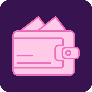 Cüzdan. Web simgesi basit illüstrasyon