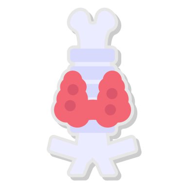 Çizgi film çıkartması. Sevimli insan beyni.