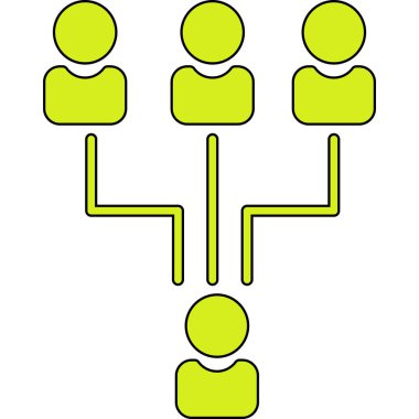 Takım lideri ikon vektörü. özet çizimi