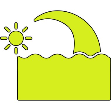 Sun'ın bulutlar simge vektör çizim tasarımı