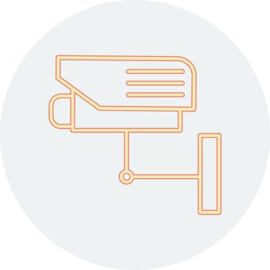 CCTV kamera vektör simgesi modern ince çizgi