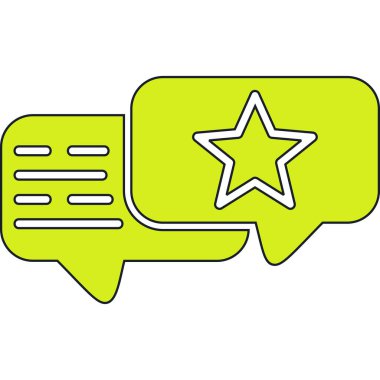 Yıldız sembollü konuşma balonu