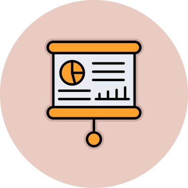 Grafik simgeli pano. vektör illüstrasyonu