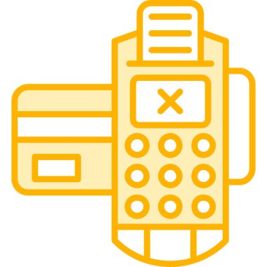 Pos terminal simgesi, vektör illüstrasyonu basit tasarım