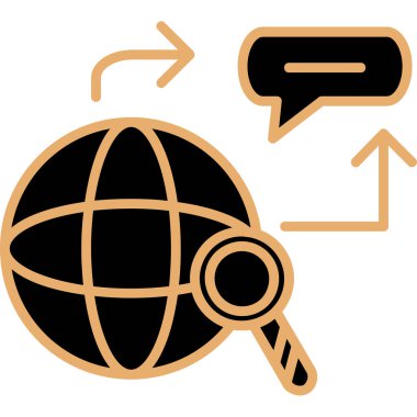 küresel iletişim. Basit resimleme