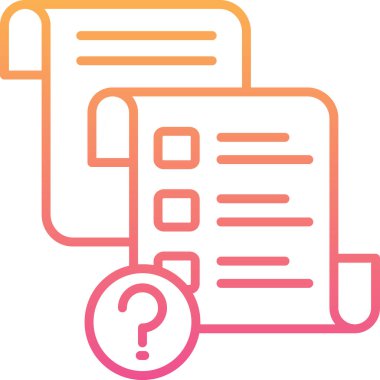 Soru işareti. Web simgesi vektör illüstrasyonu