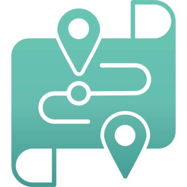 konum haritası pin simgesi ana hat biçiminde