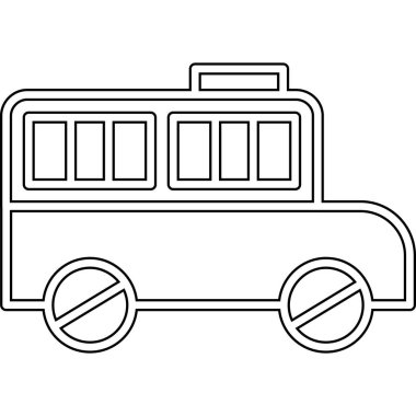 Otobüs simgesi, anahat stili