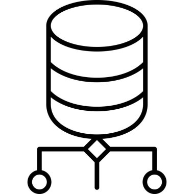 sunucu veri merkezi vektör illüstrasyonu