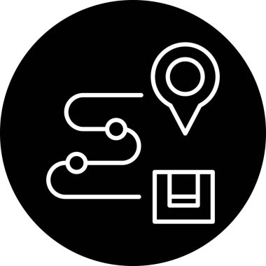 Harita konumu simgesi, basit vektör çizim