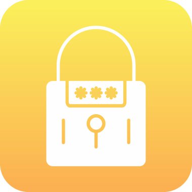 asma kilit ikon vektör çizimi