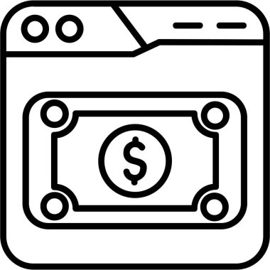 Fatura nakit ikonu taslak biçimi