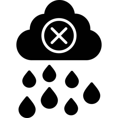 rain vector glyph icon design