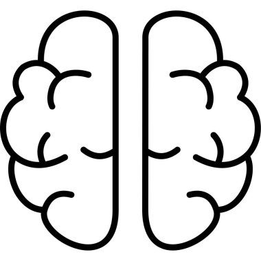 Beyin ikonu ana hat vektörü. Beyin. İnsan zihni