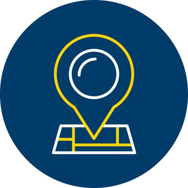 Benzersiz fikir ve pusula vektör sembol simgesi