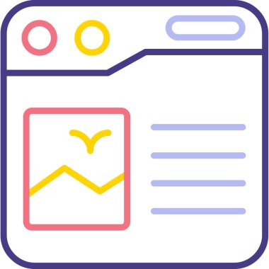 Mesaj var. Web simgesi basit illüstrasyon