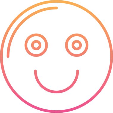 Yüz. Web simgesi basit illüstrasyon