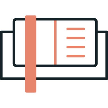 Kitap. Web simgesi basit illüstrasyon