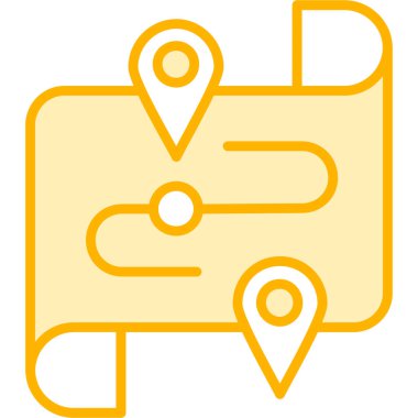 konum haritası simgesi, vektör illüstrasyonu