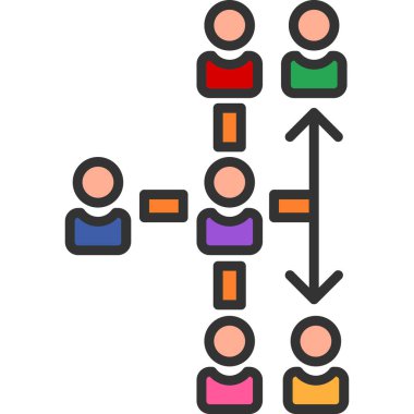 bir grup insan ikonu. insanlar grup vektör illüstrasyonu