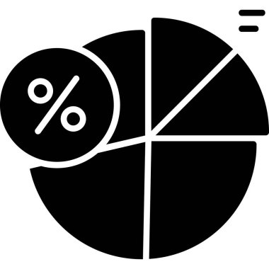Pasta çizelgesi simgesi, vektör illüstrasyonu