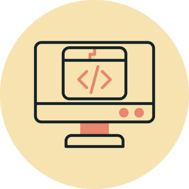 Düz biçimli web tasarım geliştirme simgesi