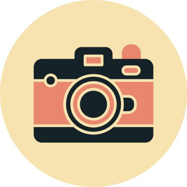 - Kamera. Web simgesi vektör illüstrasyonu