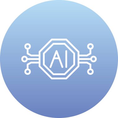 modada izole edilmiş arkaplanda ai simgesi