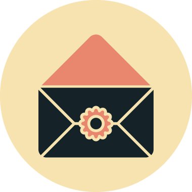 Mektup. Vektör. Basit tasarım