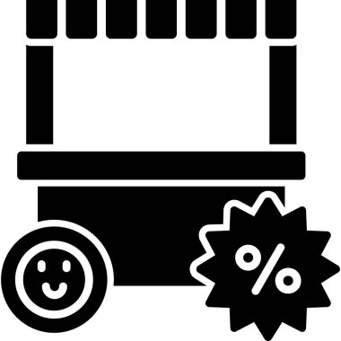 İndirim arabası indirim simgesi