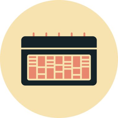 hesap makinesi düz simgesi beyaz arka plan, vektör, illüstrasyon izole