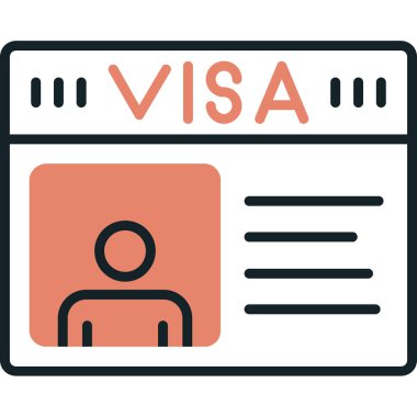 Vize vektörü simgesi kolayca düzenlenebilir ya da düzenlenebilir