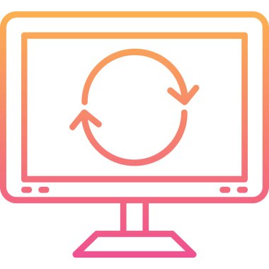 Bilgisayar. Web simgesi basit illüstrasyon