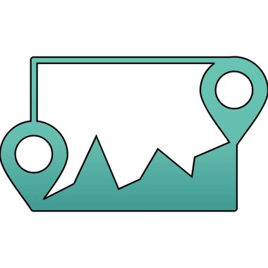 Harita işaretleyici konumu simgesi doldurulmuş dış hat biçimi