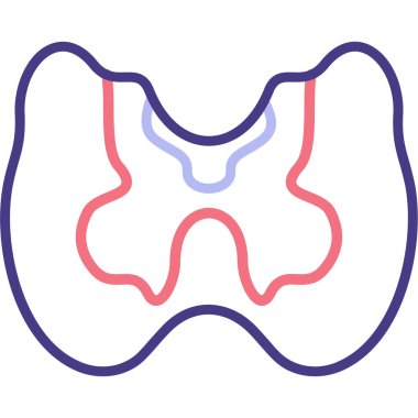 Anatomi organ ikonu. Web için anatomi vektör simgelerinin özet çizimi