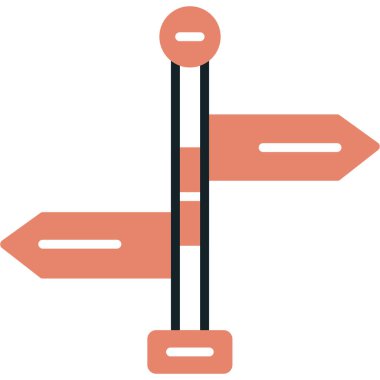 Yol simgesi, vektör illüstrasyonu