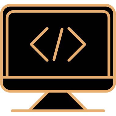 Bilgisayar ekranı. Basit resimleme