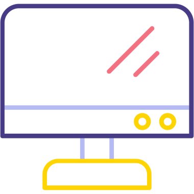 Televizyon. Web simgesi basit illüstrasyon