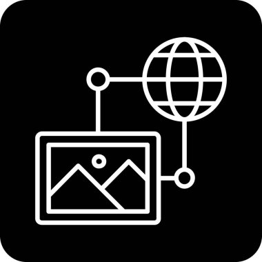 iş veri simgesi ve vektör illüstrasyonu beyaz arkaplanda izole edildi
